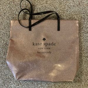 Large Kate Spade Rose Gold Patent Tote